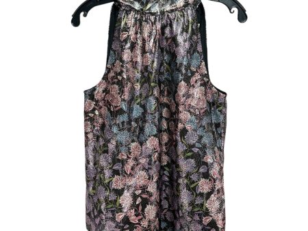 Reno Metallic Floral Tie Neck Halter  Blouse By J. Crew Collection Size: Xxs Discount