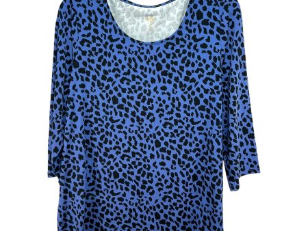 TripleLuxe Knit 3 4 Sleeve Animal Shirt By Belle by Kim Gravel Size: M Online Hot Sale