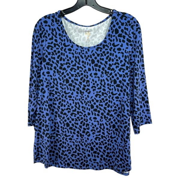 TripleLuxe Knit 3 4 Sleeve Animal Shirt By Belle by Kim Gravel Size: M Online Hot Sale